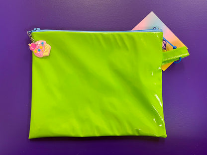 Green vinyl pouch