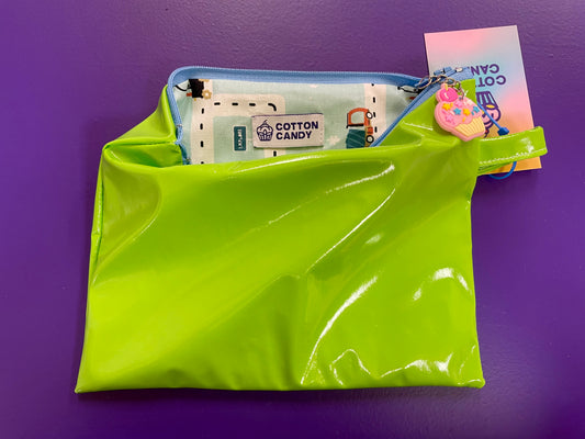 Green vinyl pouch