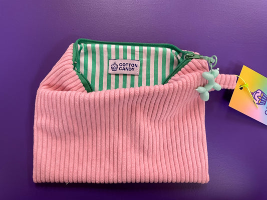 Pink corduroy pouch