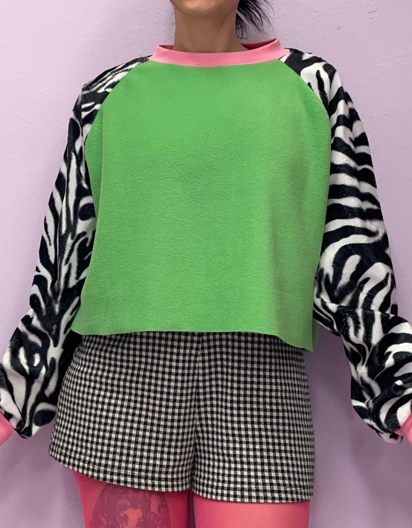 The *animal instinct* cropped crewneck