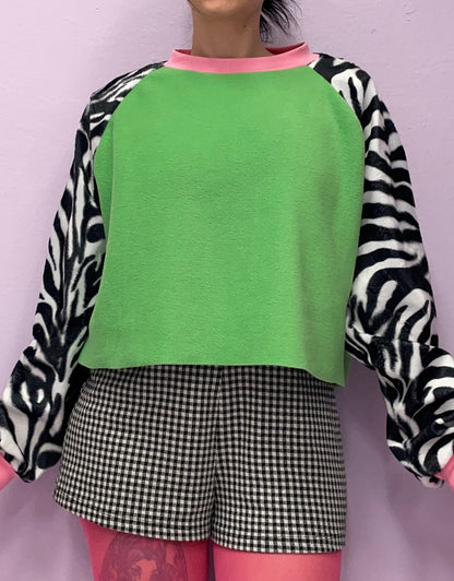 The *animal instinct* cropped crewneck