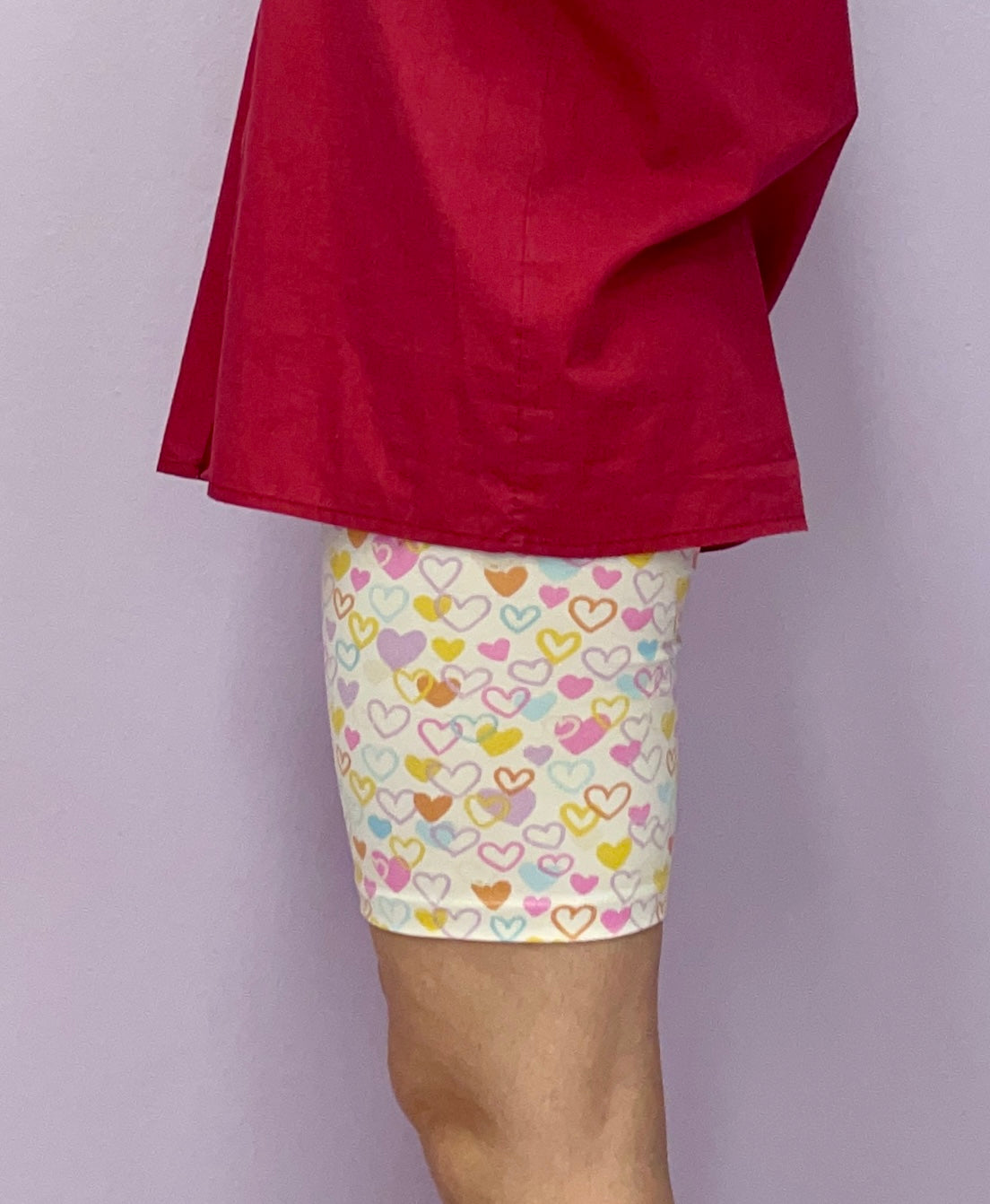 Hearts biker shorts