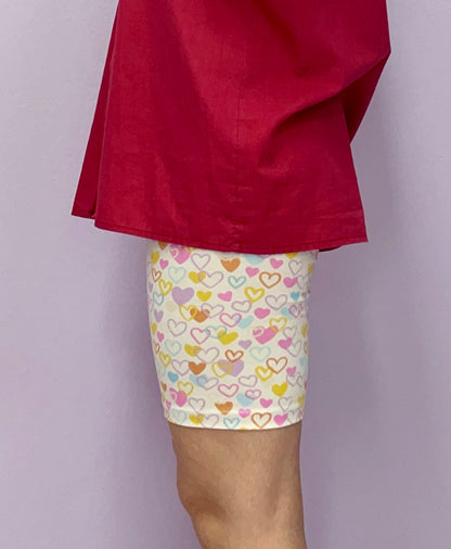 Hearts biker shorts