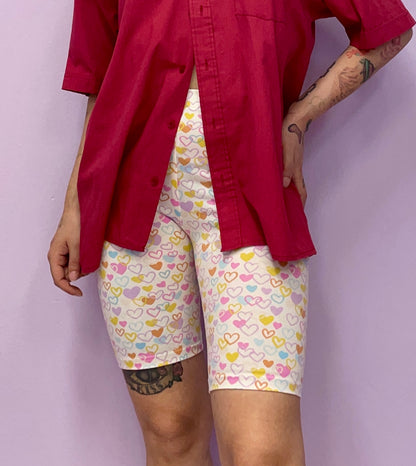 Hearts biker shorts