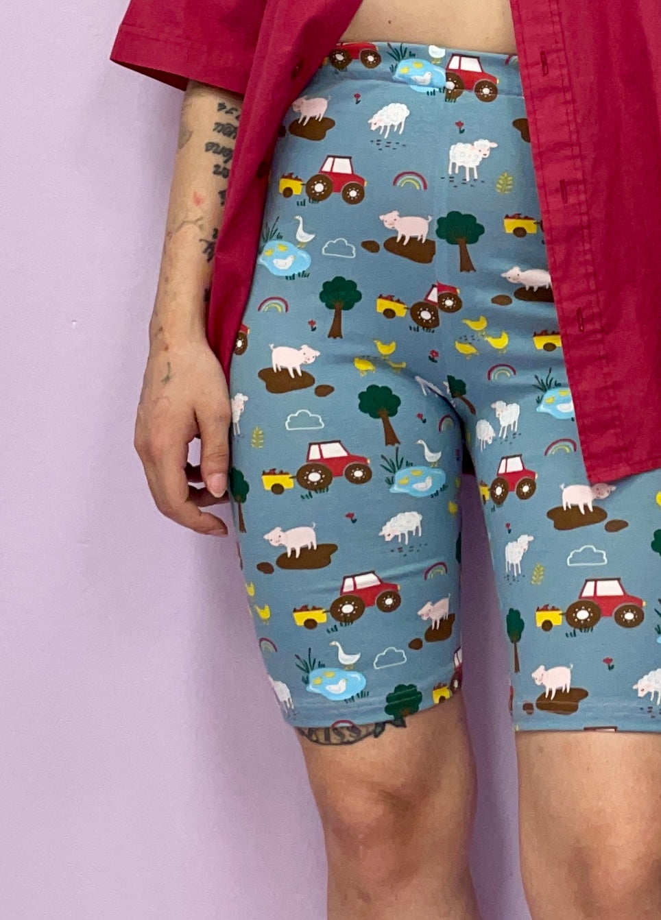 The *tiny farm* biker shorts